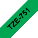 Brother TZE-751 cinta para impresora de etiquetas Negro sobre verde