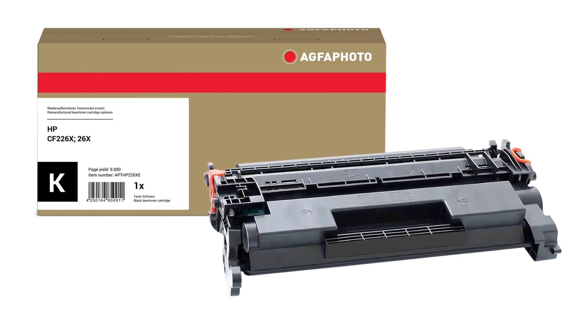 AgfaPhoto Compatible Toner Cartridge. Black. Replacement for HP CF226X