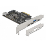 DeLOCK PCI Express x4 Card to 3 x USB Type-C + 2 x USB Type-A - SuperSpeed USB 10 Gbps - Low Profile Form Factor