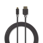 Nedis CVBW34700AT20 HDMI cable 2 m HDMI Type A (Standard) HDMI Type D (Micro) Anthracite