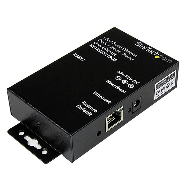 Image of StarTech.com 1 Port RS232 Serial Ethernet Device Server - PoE...