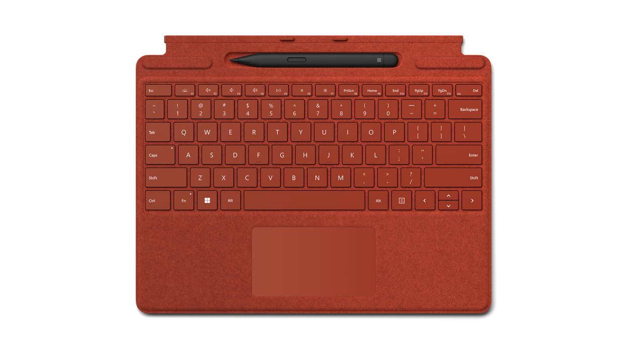 Image of Microsoft Signature with Slim Pen 2 Red Microsoft Cover port...