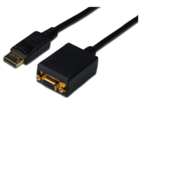 Microconnect DPVGA15CM video cable adapter 0.15 m DisplayPort VGA (D-Sub) Black