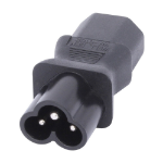 Lindy 30450 cable gender changer IEC C6 IEC C13 3 Pin Black