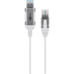 Goobay 74384 cable gender changer USB 3.0 type A RJ45 White