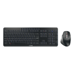 CHERRY Stream desktop ultimate keyboard Mouse included Home/Office USB + RF Wireless + Bluetooth AZERTY French Black