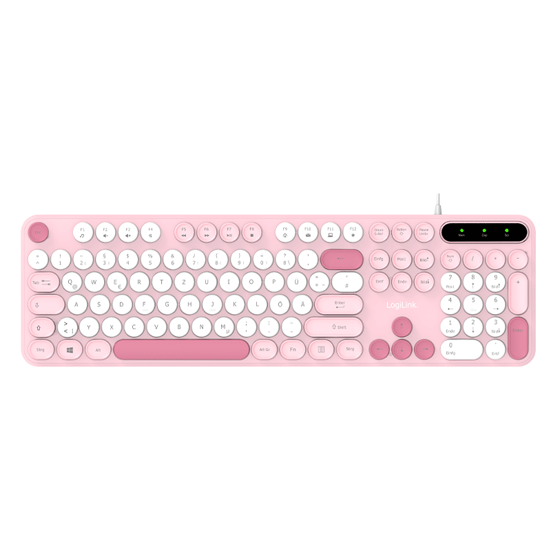 Photos - Other Components LogiLink Kids Keyboard. wired USB. 105 keys. pink ID0225P 