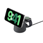 BELKIN BoostCharge Pro 2-in-1 Wireless Charging Dock 15W With Qi2 - Black (WIZ027auH36), 30W USB-C PSU, 1.5m With USB-C Cable, 2 Years Warranty