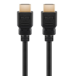 Goobay Ultra High Speed HDMI Cable with Ethernet, 2.1, 8K @ 60 Hz, 4K @ 120 Hz, 48 Gbit/s, PVC, black, 1 m