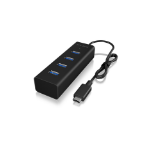 ICY BOX IB-HUB1409-C3 USB 3.2 Gen 1 (3.1 Gen 1) Type-C 5000 Mbit/s Black