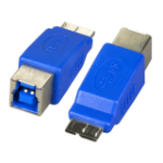 EFB Elektronik EB549 tussenstuk voor kabels USB 3.0 B Micro-USB 3.0 B Blauw