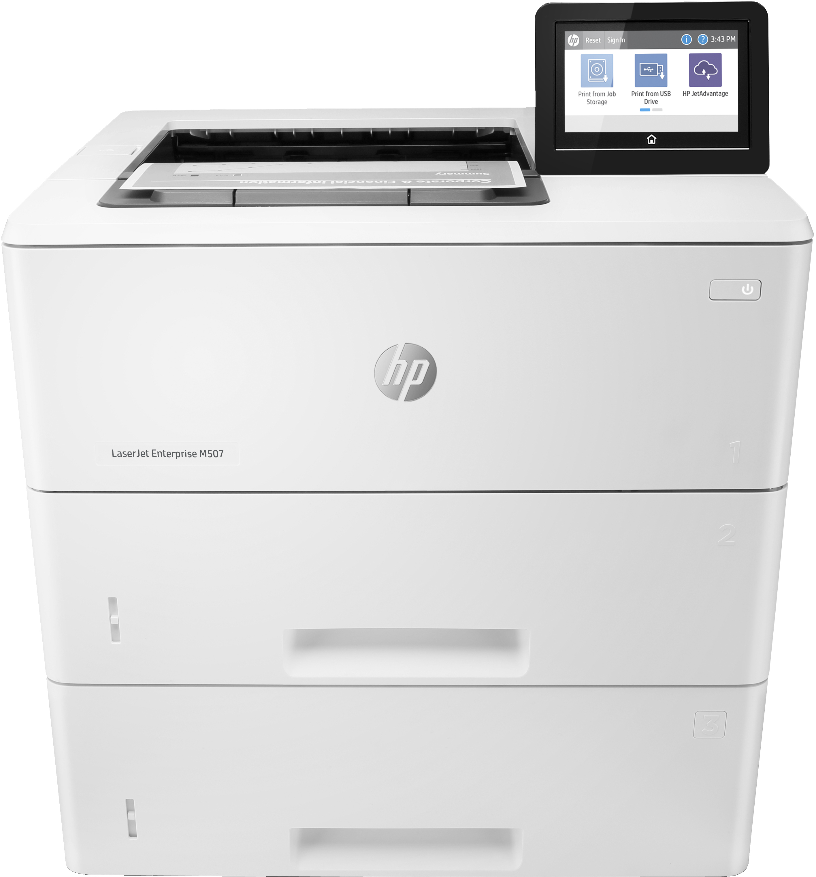 Image of HP LaserJet Enterprise M507x, Print, Two-sided printing