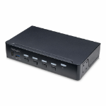 StarTech.com 4-Port DisplayPort KVM Switch, Single 4K 60Hz Monitor, 6x USB Ports, Push-Button & Hotkey Switching, DisplayPort 1.2, OS Independent, TAA Compliant