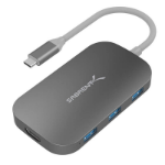 Sabrent DS-UHCR laptop dock/port replicator USB 3.2 Gen 1 (3.1 Gen 1) Type-C Gray