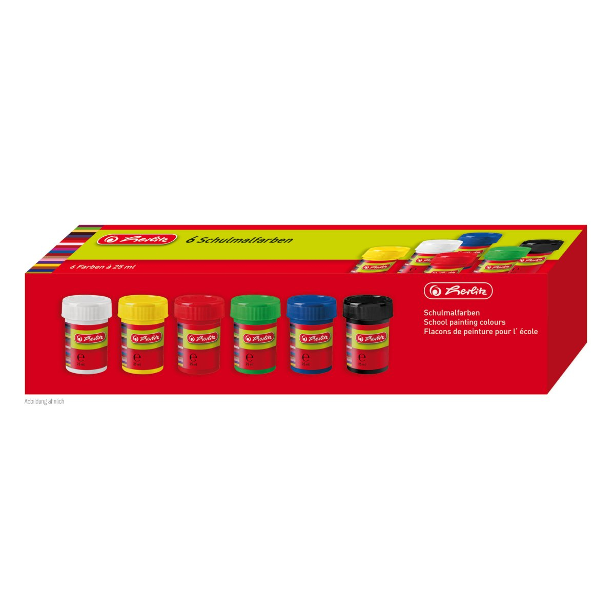 Image of Herlitz 8643025 - 25 ml - Black - Blue - Green - Red - White -...