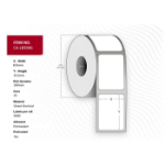 Capture CA-LB3046 printeretiket Wit