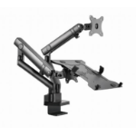 Gembird Desk mounted adjustable monitor arm with notebook tray (full-motion)