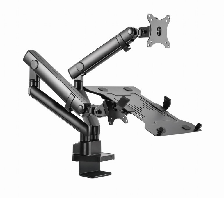 Gembird Desk Mounted Adjustable Monitor Arm With Notebook Tray (Full-M