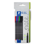 Staedtler 334 C6 fineliner Black, Blue, Green, Red, Violet 5 pc(s)
