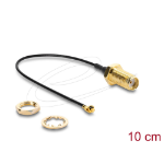 DeLOCK 67413 coaxial cable 1.13 0.1 m SMA I-PEX MHF1 Black