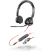 POLY Blackwire 3325 Stereo Microsoft Teams Certified USB-C Headset + 3,5 mm plug + USB-C/A adapter