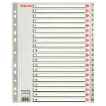 Esselte 100126 tab index Numeric tab index Polypropylene (PP) Grey