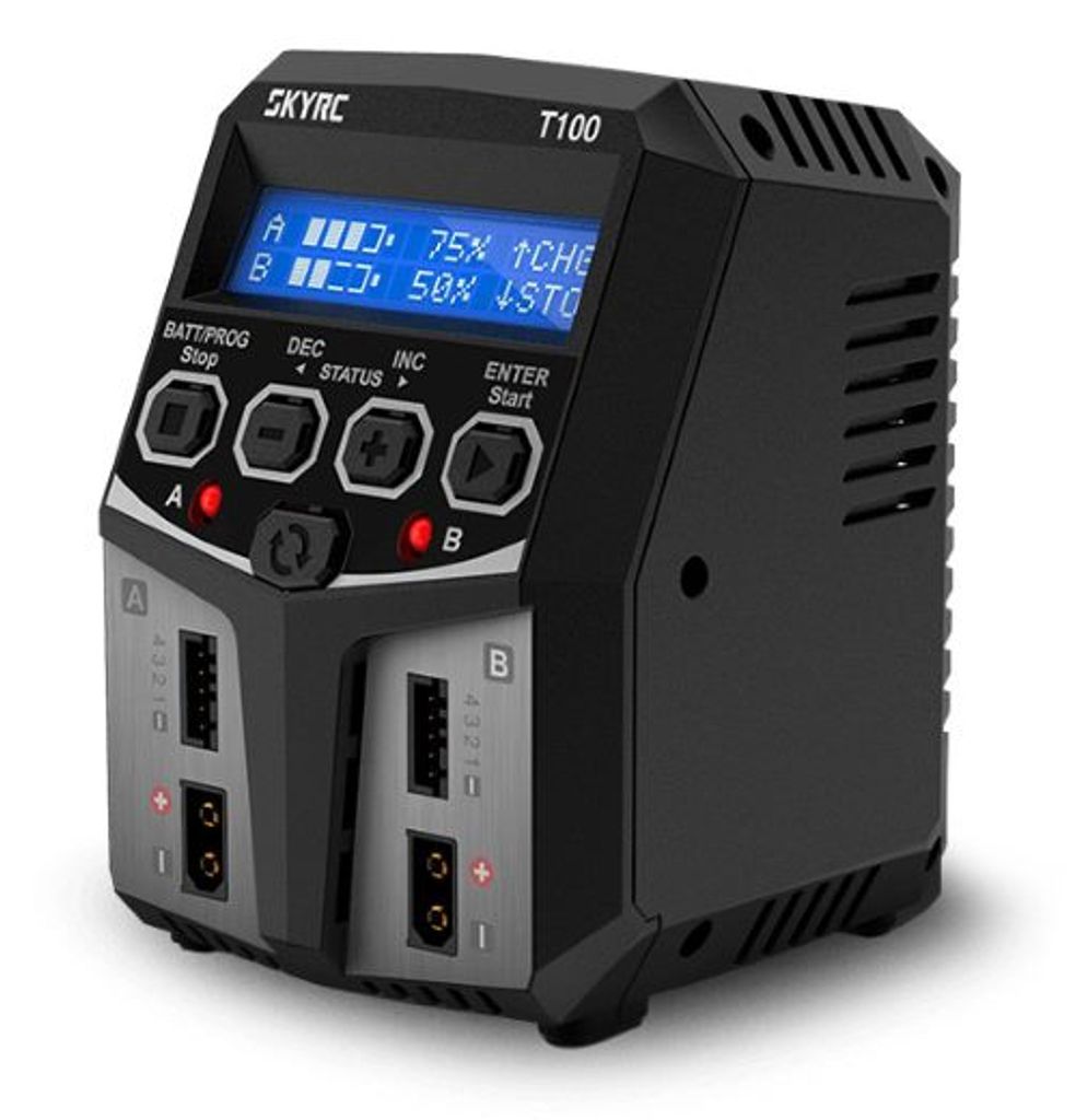 EU Product - T100 XT60 Laddare 240VAC 0.1-5A 2x50W