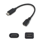 AddOn Networks USB 3.1 (C) - Micro-USB 2.0, 0.17m USB cable 6.69" (0.17 m) USB C Micro-USB B Black