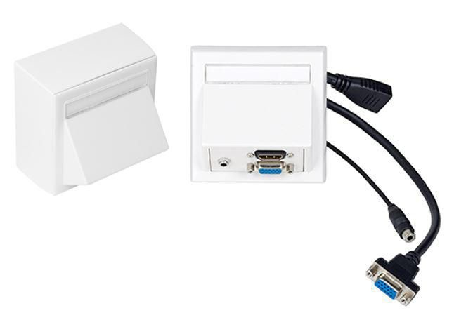 Image of Vivolink WI221192 socket-outlet HDMI + VGA + 3.5mm White