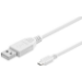 Microconnect USBABMICRO0,60W USB cable USB 2.0 0.6 m USB A Micro-USB B White