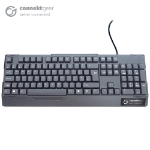 CONNEkT Gear KB232 USB Standard UK Layout Keyboard - Water Resistant - Black