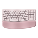 Logitech Wave Keys keyboard Universal RF Wireless + Bluetooth QWERTY English Rose