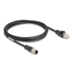 DeLOCK M12 Cable D-coded 4 pin male to RJ45 male PVC 2 m