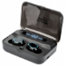 Manhattan Bluetooth In-Ear Headphones, Black, Microphone, Integrated Controls, Sweatproof, Noise Isolating, 5 hour usage time, Max Range 10m, Charging Case with Powerbank (1200mAh), Bluetooth v5.0, USB-A charging cable included, 3 Year Warranty