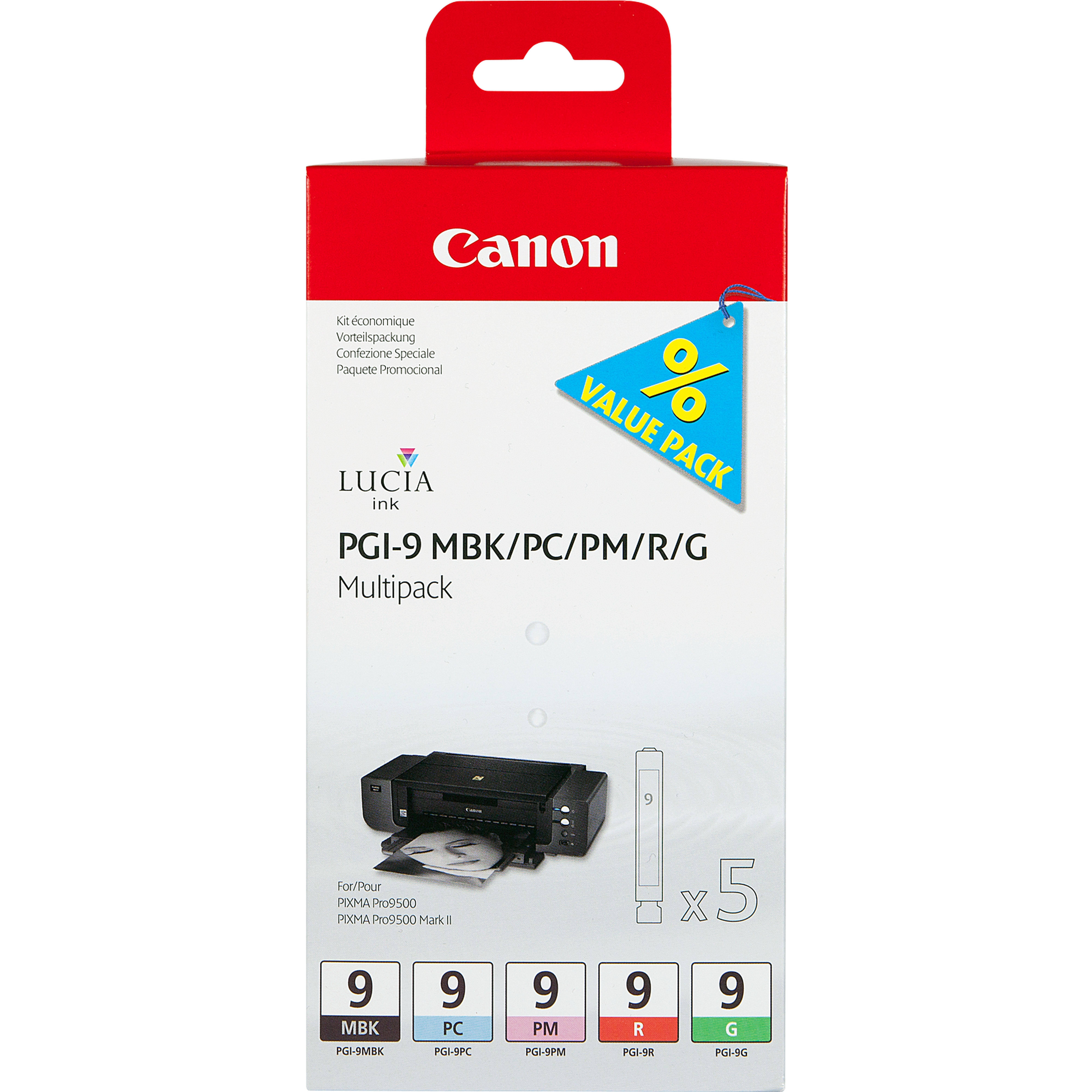 Image of Canon 1033B013/PGI-9 Ink cartridge multi pack MBK,PC,PLM,R,G,...