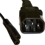 Cablenet 2m IEC C14 - IEC C7 Figure of 8 Black PVC 0.75mm Power Leads