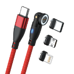 RealPower MagneticCharge 100 USB-kabel 1 m USB C Rood