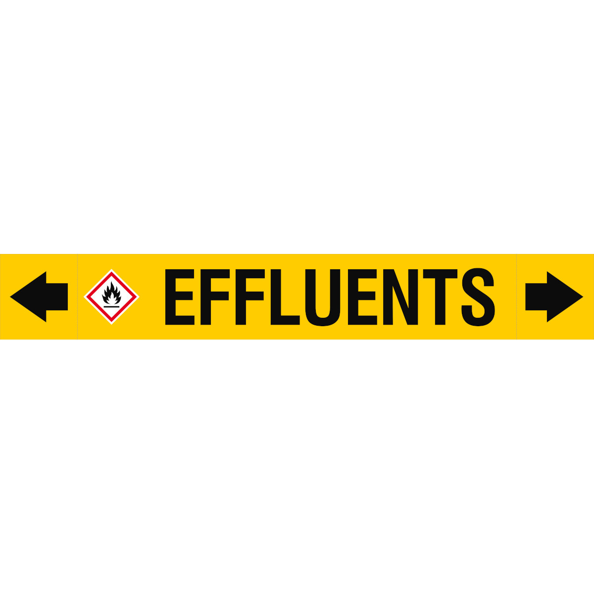 Brady ASMEPM-100X690MM-EFFLUENTS self-adhesive label Rectangle Permanent Multicolour 1 pc(s)