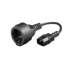 Microconnect C14, M/F, 0.75m Black 0.23 m C14 coupler