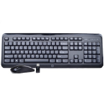 HP 667218-081 keyboard Mouse included RF Wireless Danish Black
