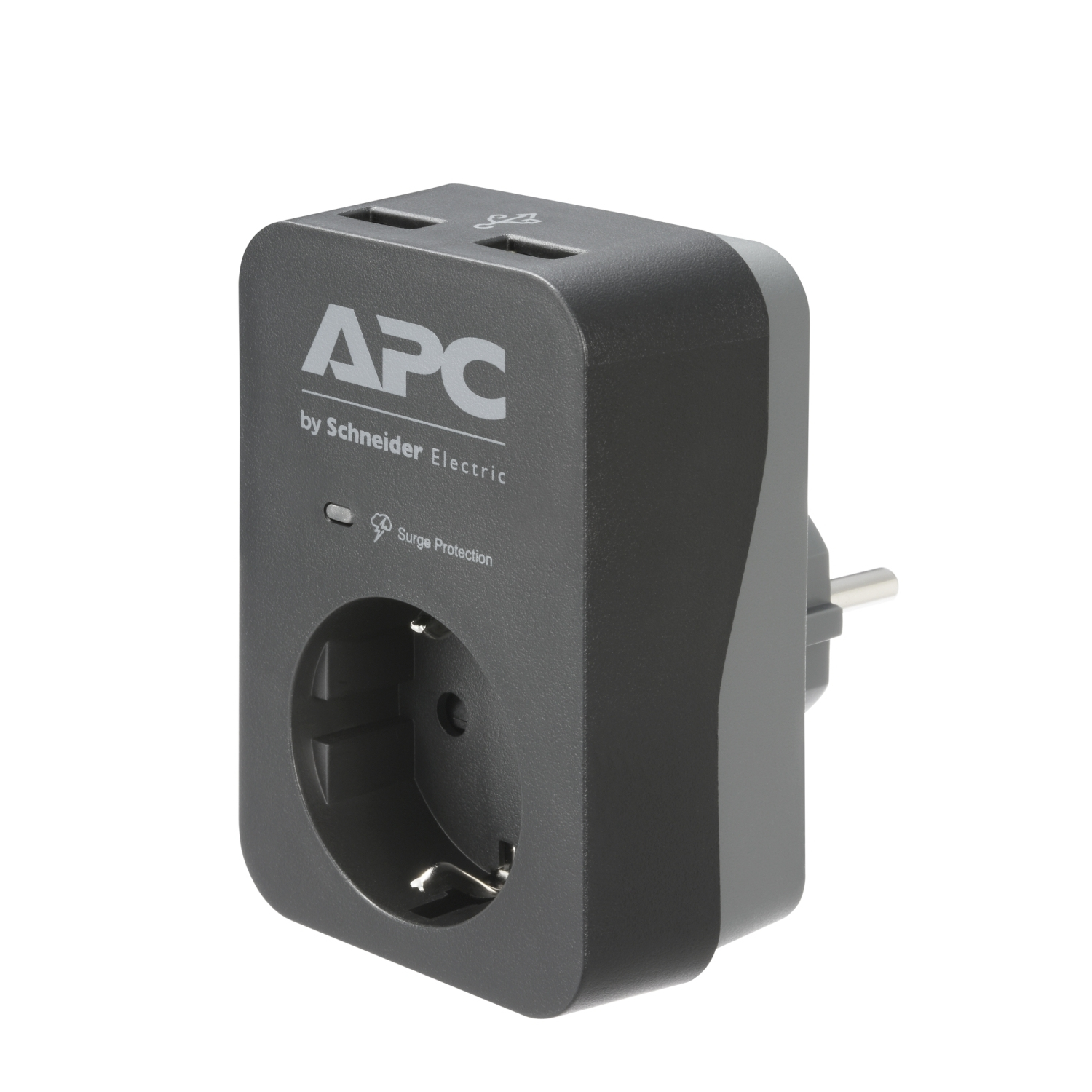 Image of APC PME1WU2B-GR surge protector Black, Grey 1 AC outlet(s) 230 V