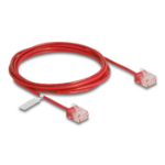 DeLOCK RJ45 Network Cable Cat.6 UTP Ultra Slim 2 m red with short plugs