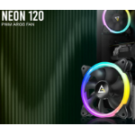 Antec Neon 12 ARGB with Full Spectrum ARGB Dual Spiral RGB lighting, Performance Heat dissipation, Hydraulic Bearing 12CM Case 4P PWM, 3 PIN, Case Fan