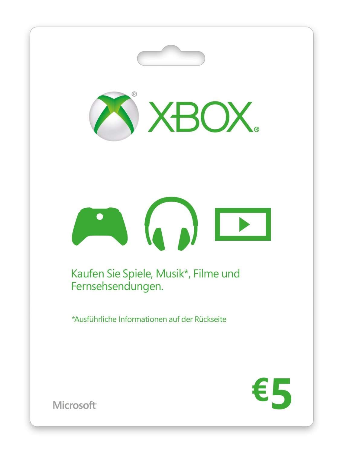 Microsoft Carte XBOX Live - 5€