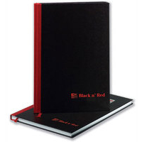 Black n' Red Casebound Hardback Notebook 192 Pages A6 (Pack of 5) 100080429