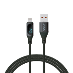 Savio USB - Lightning cable with display CL-173 1 m black