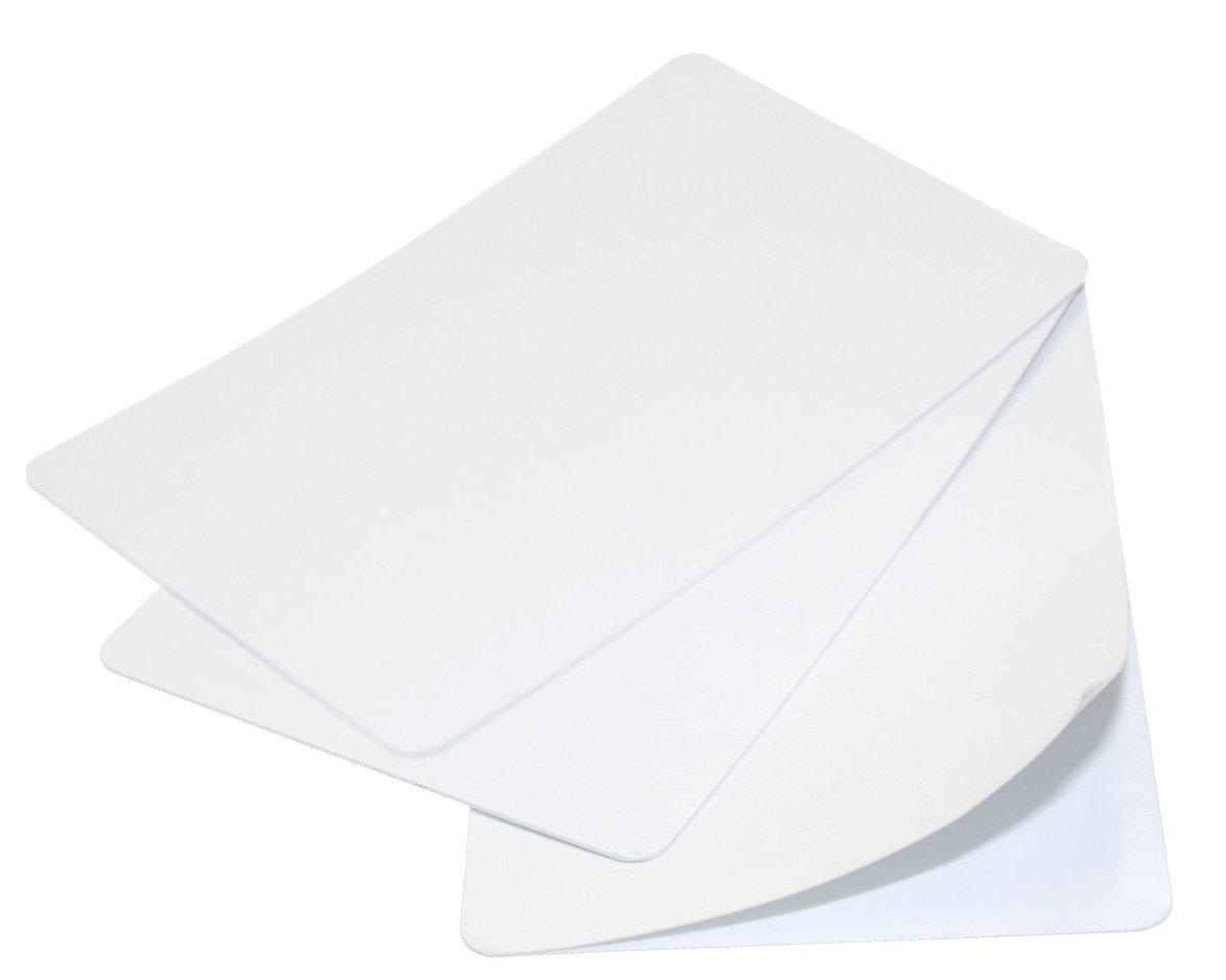 Image of Digital ID Blank White Self-Adhesive 480-Micron Plastic Cards...