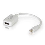 C2G 20cm Mini DisplayPort to HDMI Adapter - Thunderbolt to HDMI Converter M/F - White