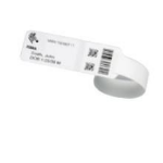 Zebra Wristband, Polyester, 1x7.9375in (25.4x201.6mm), DT, Infant Wristband, Coated, 1in (25.4mm) core, Plain - 6 ROLLS/BOX. 260/Roll