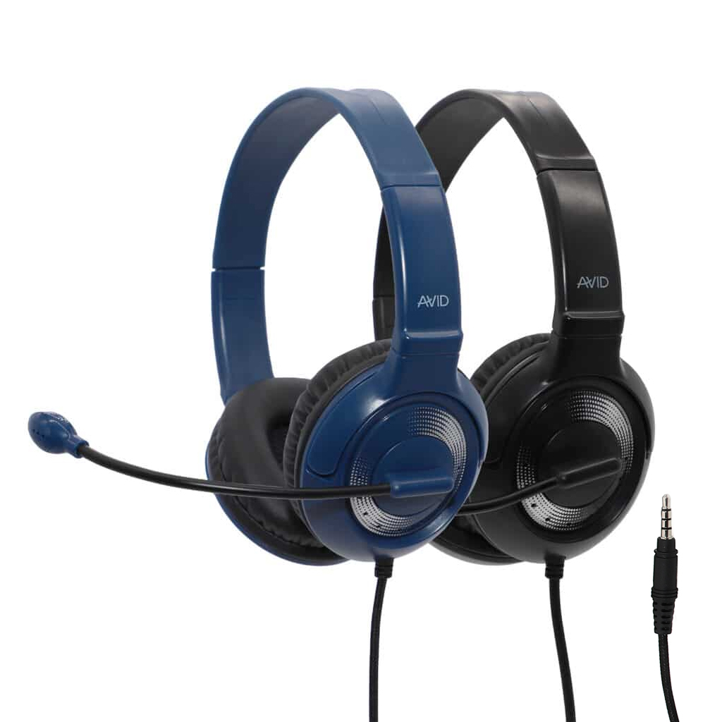 AE-55 Headset with 3.5mm Jack in Black and Silver
